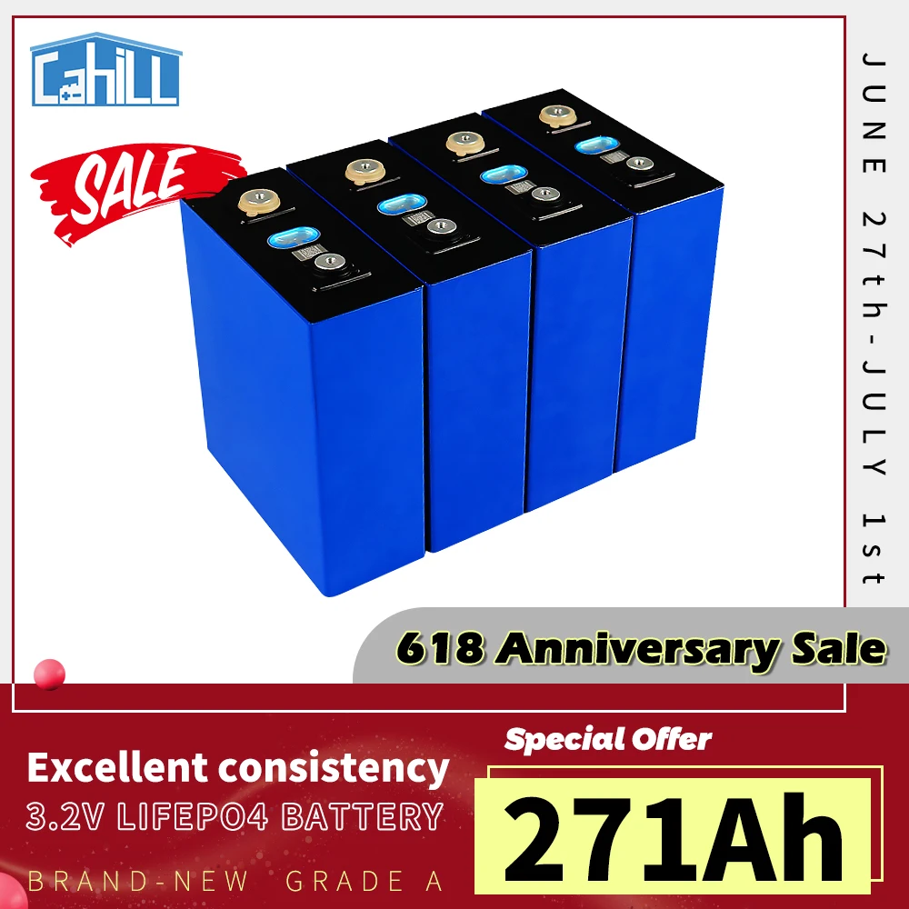 

Аккумуляторная батарея Lifepo4, 3,2 в, Ач, 1/4/8/16/32 шт., 12 В, 24 В, 48 В