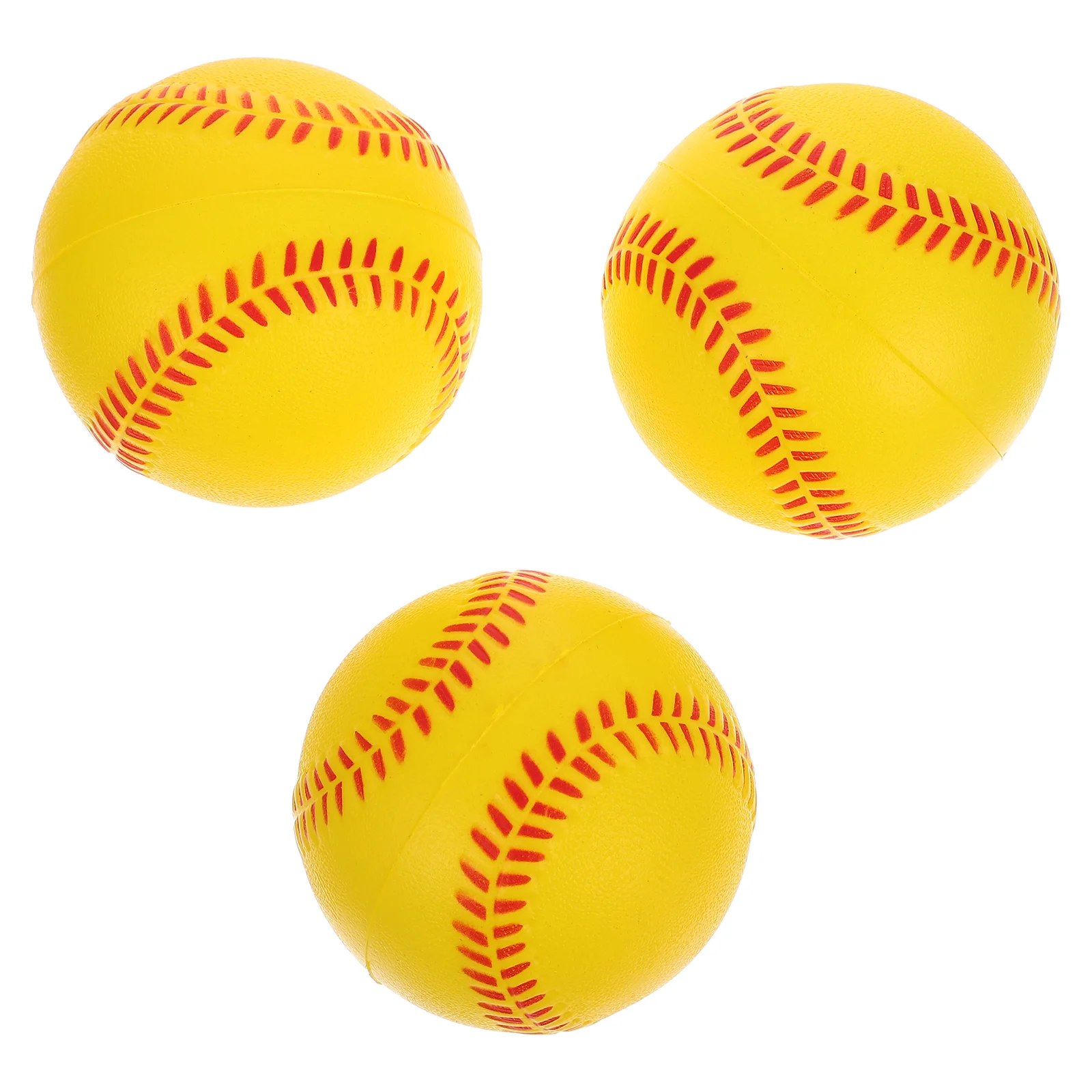 

3 Pcs Training Baseballs Hitting Pitching Pu Sponge Outdoor Toy Sports Practice Kids Toys Softballs Equipment