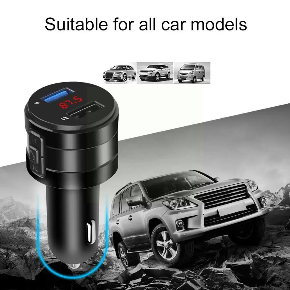 

FM Transmitter Bluetooth 4.2 Car MP3 Player 3.1A Dual Charger Kit USB Modulator Lighter Ports Cigarette Adapter Handsfree C G8C4