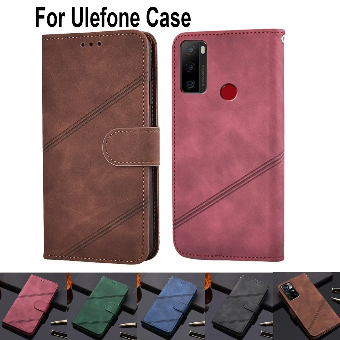 

Flip Leather Phone Case For Ulefone Note 7 S10 Pro P6000 Plus Power 3L 3S 6 S11 Note 8 8P 9P 10 11P 6P 7T 6 13P 10P Stand Cover