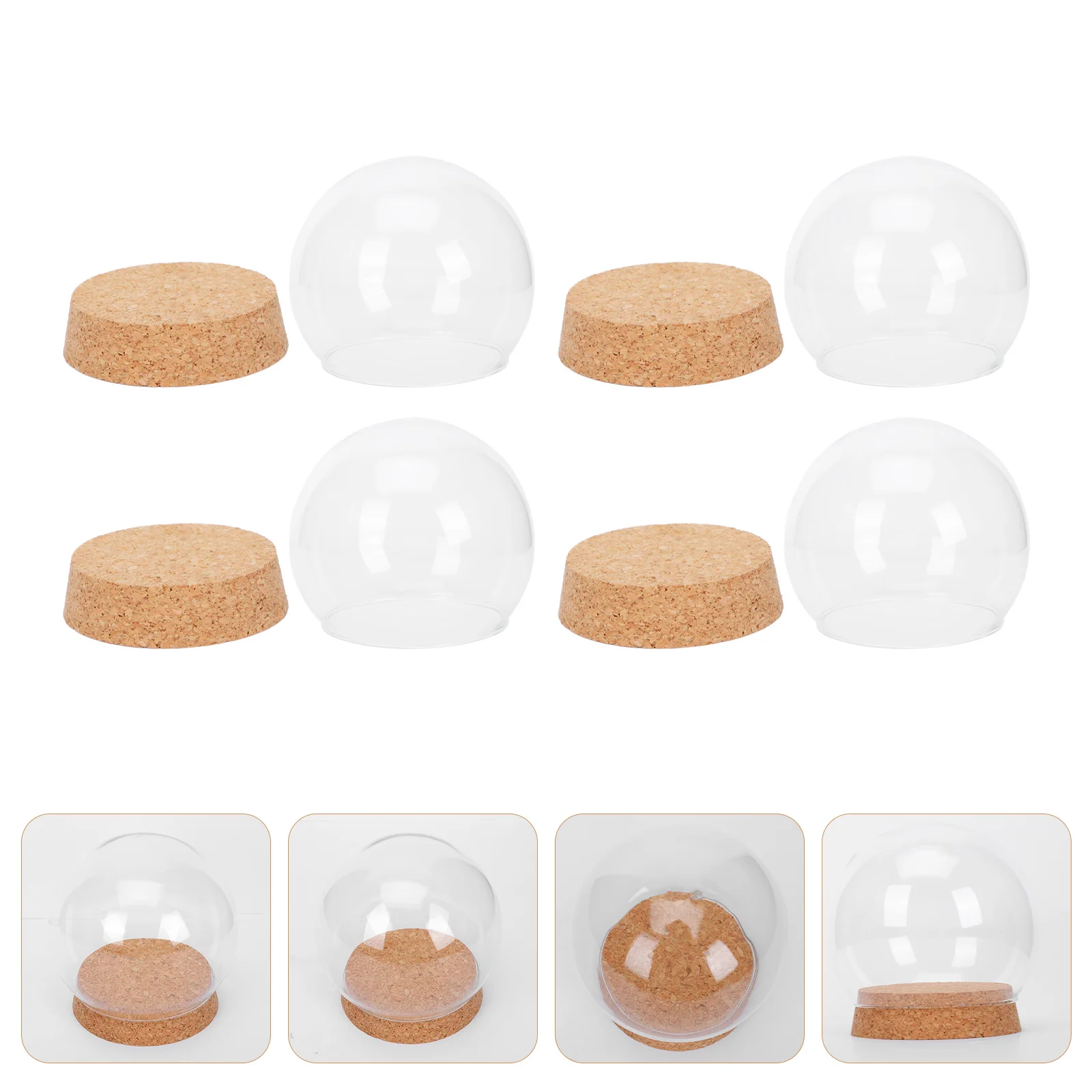 

Dome Glass Wedding Base Flower Clochecover Fairyfavors Corksmall Case Display Jar Bell Favor Eternal Craft Landscape Micro
