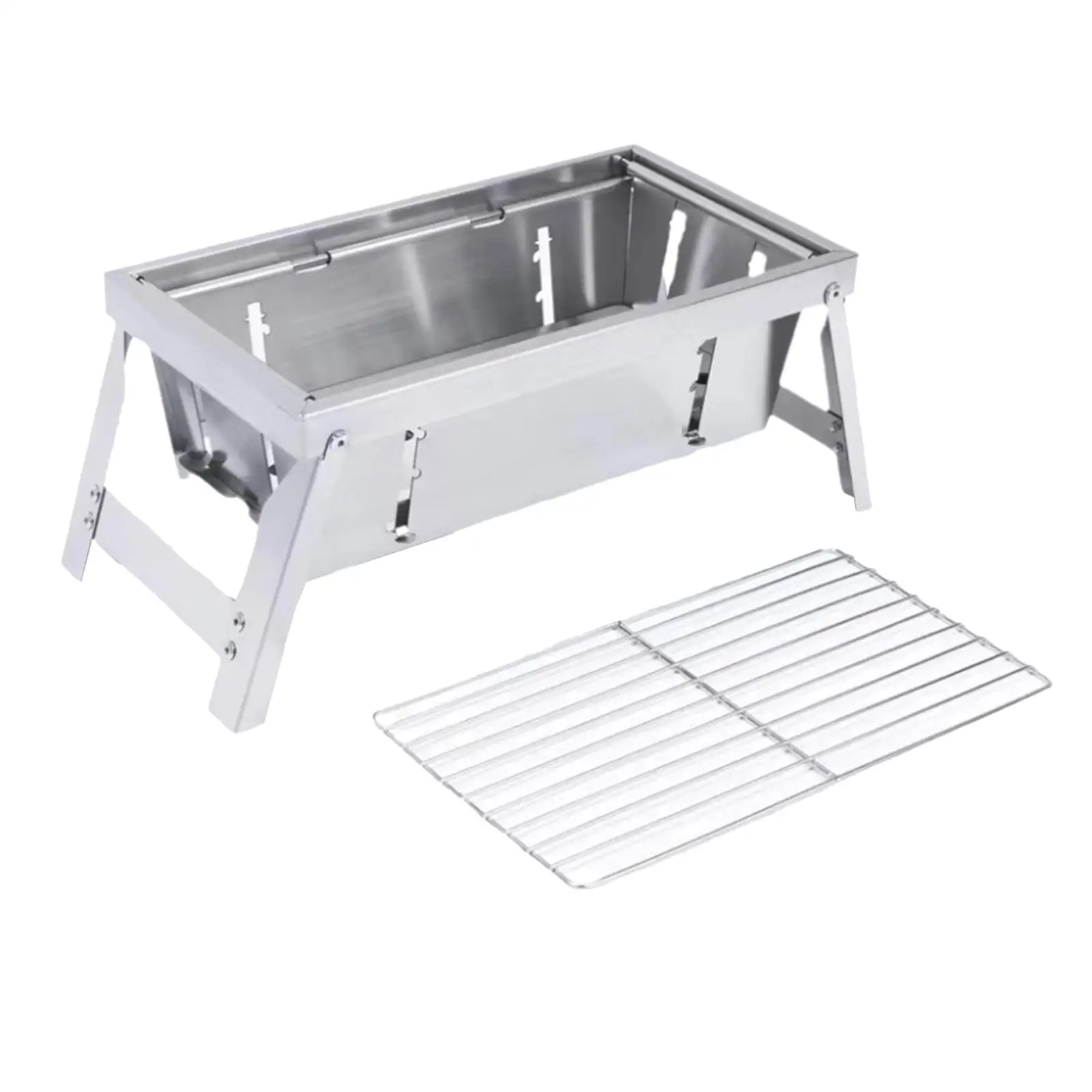 

Складной компактный гриль из нержавеющей стали для приготовления пищи на открытом воздухе, кемпинга, пикника