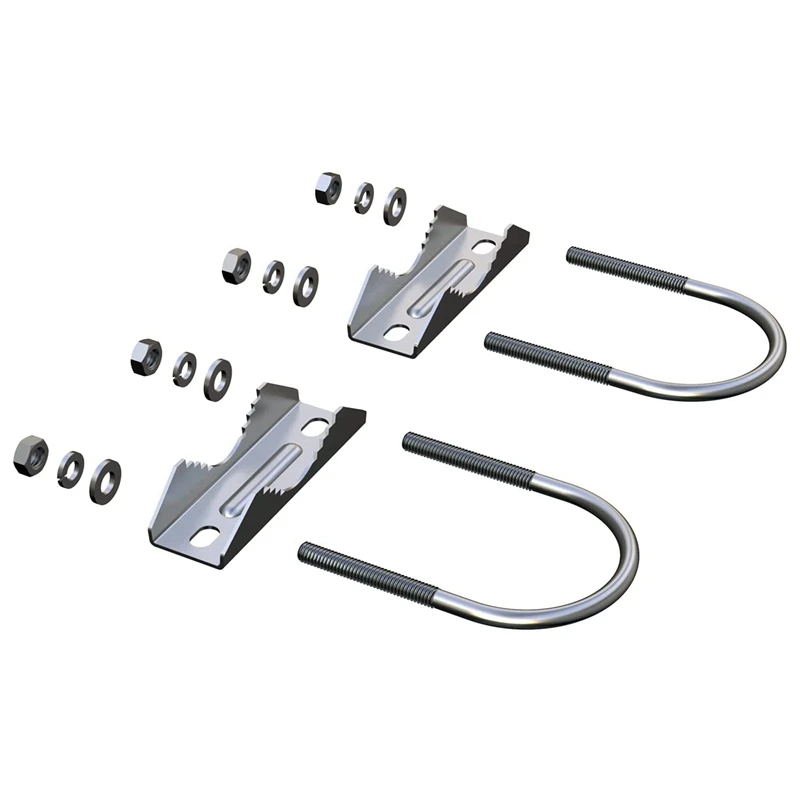 

6 PCS Antenna Mount Clamp U-Bolt Mounting Hardware Antenna Mast Clamp V Jaw Bracket Accessories For Outside Home Antenna