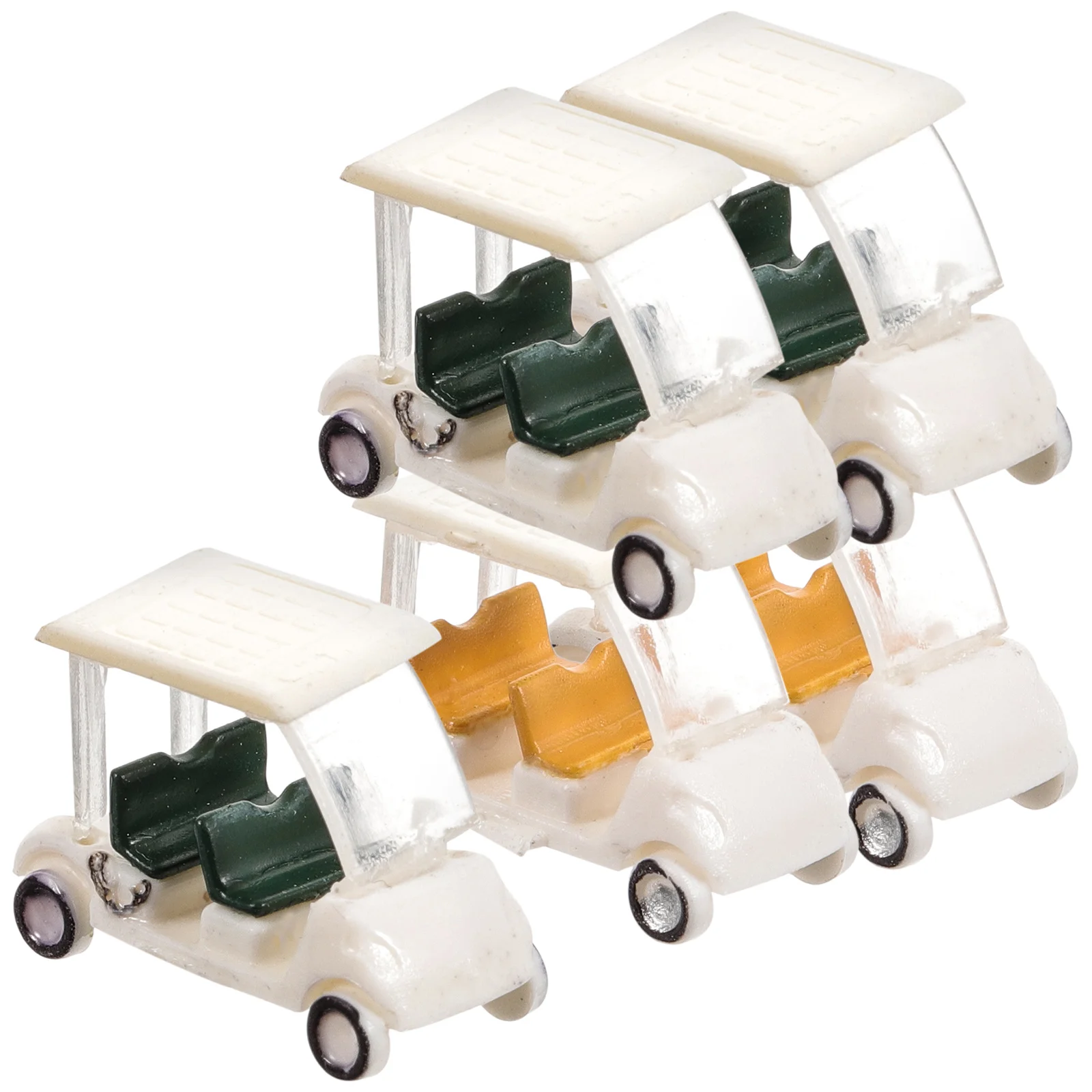 

Simulation Golf Cart Vehicles Sand Table Golfs Prop Small Decor Toy Mini Model