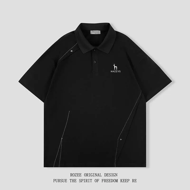 Men's Golf HAZZYS Wear Polo Men Design Summer Short Sleeve Tee Classic Contrast Color Fashion Business Casual T-Shirt