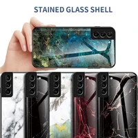 for samsung galaxy s22 pro ultra s21 plus s20fe s21fe s20 s10 5g s10e s9 s8 s7 edge tempered glass colorfull phone case cover