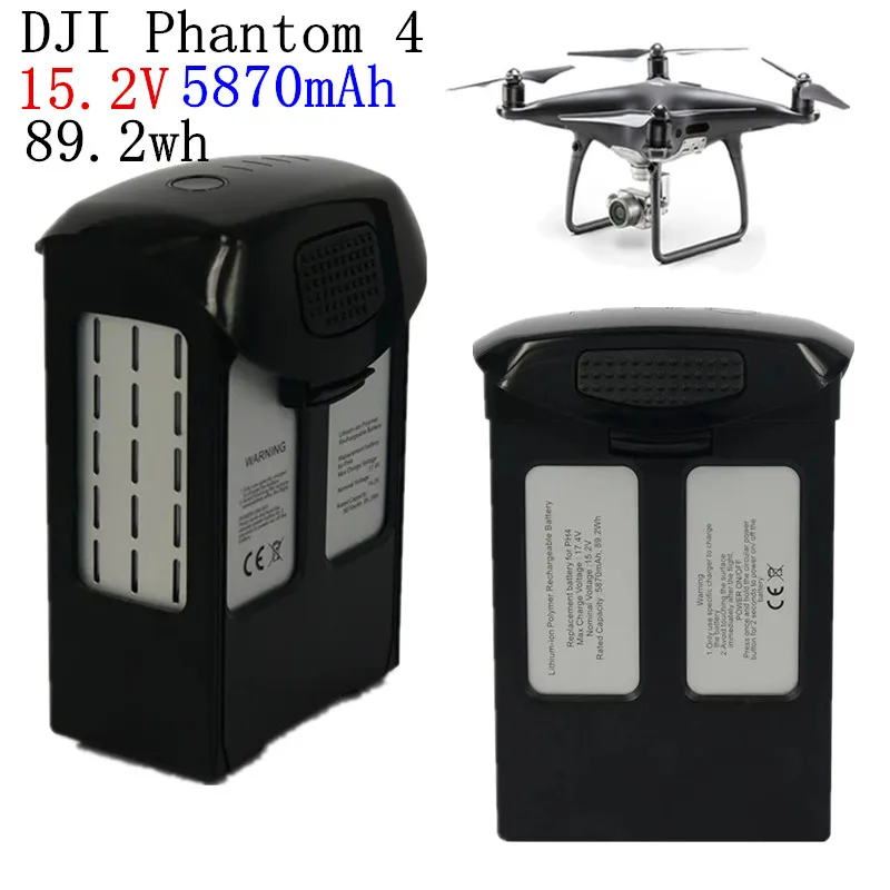

NEW For DJI Phantom 4/Advanced/4Pro FPV Quadcopter RC Drone 15.2V 5870mAh Intelligent Replacement Flight liPo BatteryReplacement