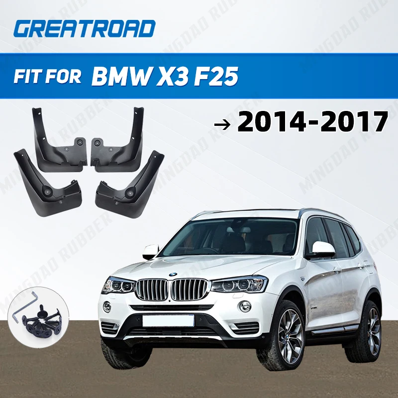 

Передние и задние 4 шт. 2014 2015 2016 2017 для BMW X3 F25, брызговики на крыло, брызговики, автомобильные аксессуары