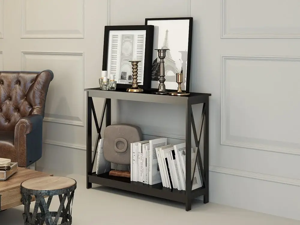 

Finish 3-Tier X-Design Occasional Console Sofa Table Bookshelf Small tables