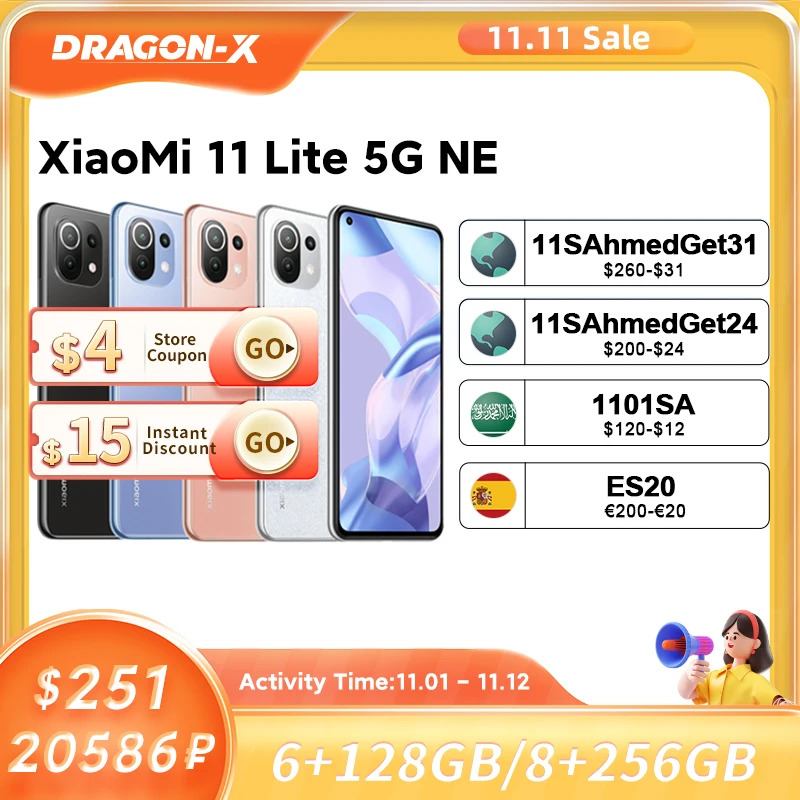 Najtaniej Globalna Wersja Xiaomi 11 Lite 5G NE Smartphone 128GB/256GB Snapdragon 778G Octa Core 64MP Kamera 90Hz Kup Globalna Wersja Xiaomi 11 Lite 5G NE Smartphone 128GB/256GB Snapdragon 778G Octa Core 64MP Kamera 90Hz