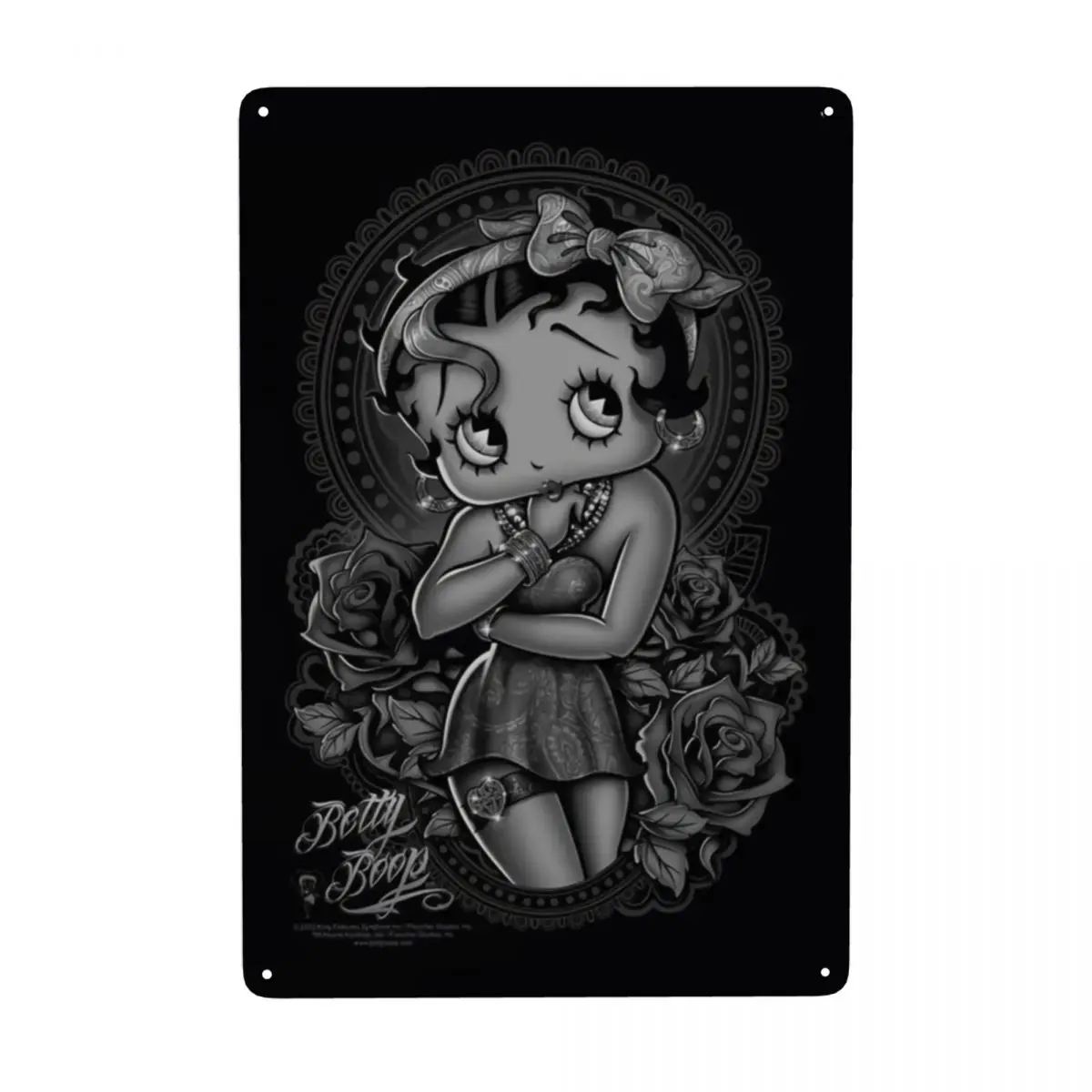 Винтажная металлическая вывеска Boop Bettys индивидуальный мультяшный стиль паб кафе