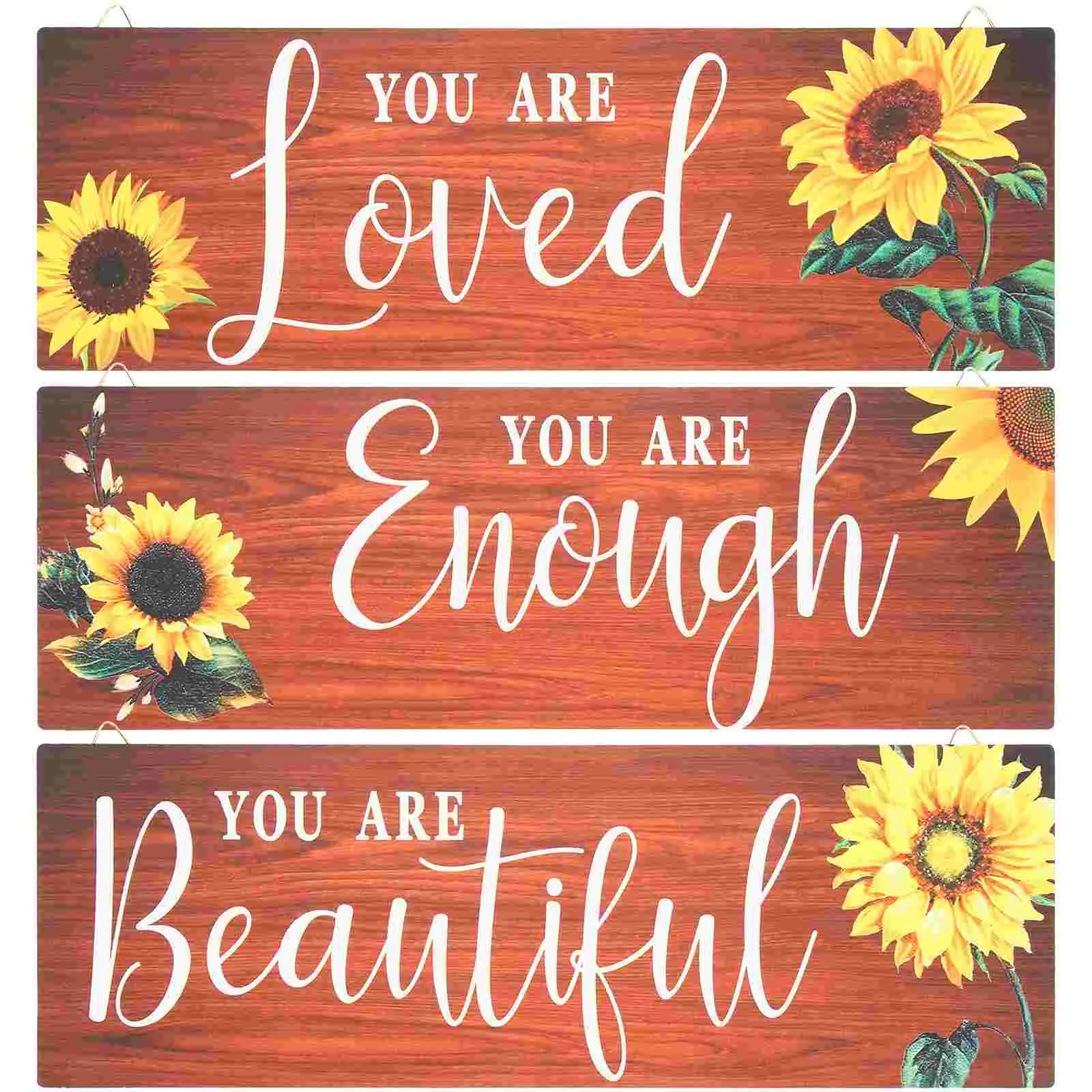 

1 Set Home Wall Decor Wall Sign Wooden Wall Sign Inspirational Wall Sunflower Wall Home Wall Decor