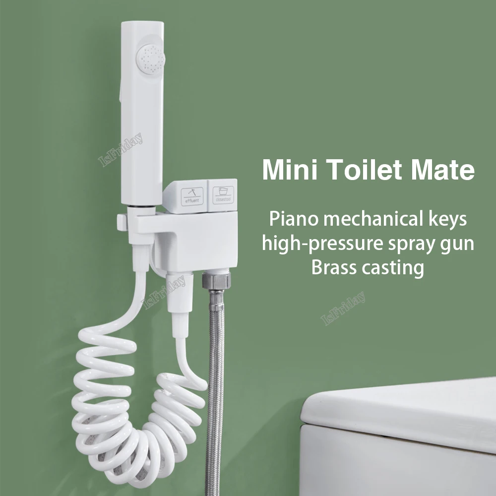 

Portable Toilet Bidet Shower Faucet Handheld Bidet Toilet Sprayer Set Solid Brass Bidet Faucet Cold Water Toilet Faucets