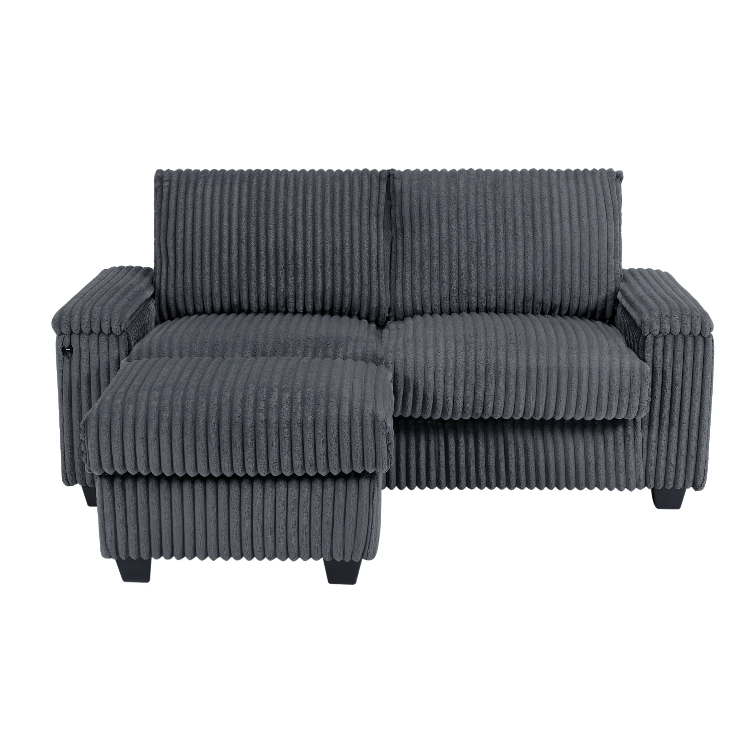 Османская из вельветовой ткани 27 2 дюйма съемная подушка сиденья темно-серого