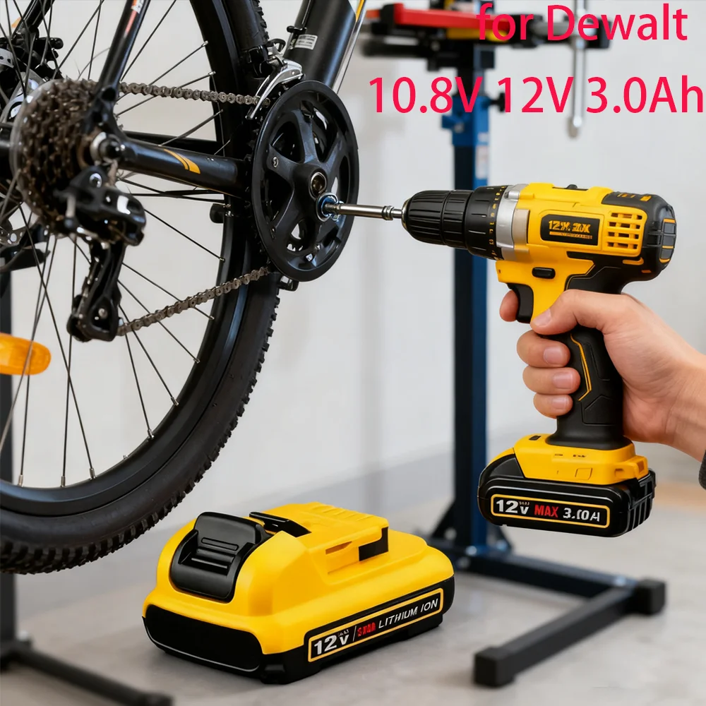 Фото Для литий-ионного аккумулятора DEWALT 12 В 3,0 Ач, DCB123, DCB125, DCB124, DCB122, DCD710 для аккумулятора электроинструмента Dewalt 12 В №1