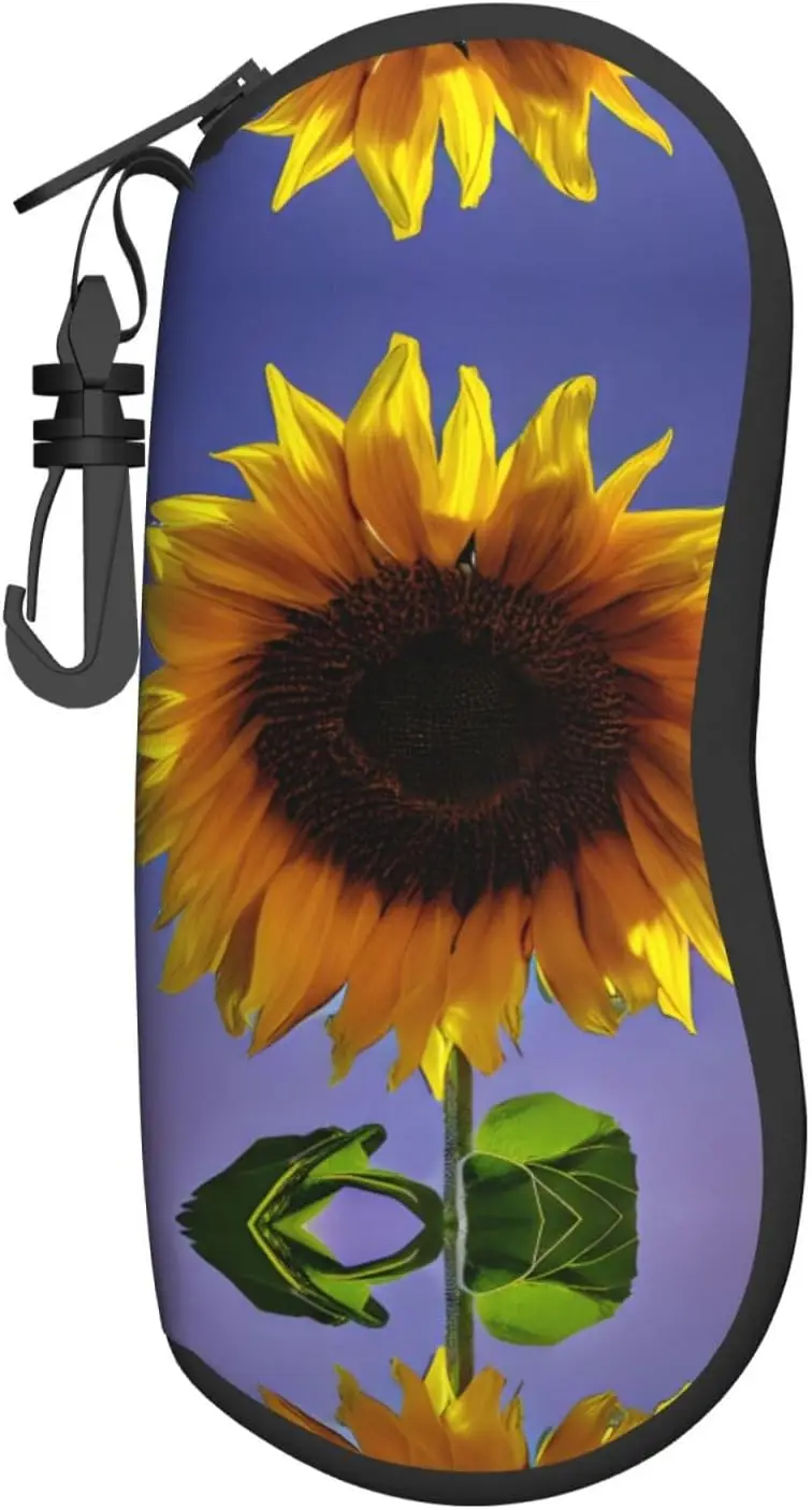 Мягкий Портативный Неопреновый Чехол для очков на молнии с зажимом ремня