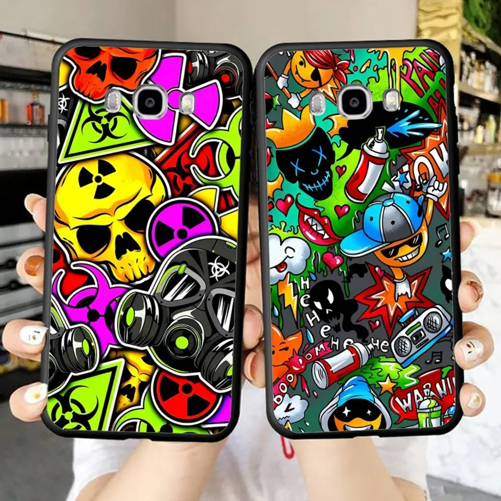 

Creative Stickers Phone Case For Samsung J 7 plus 7core J7 neo J6 plus prime J6 J4 J5 Mobile Cover