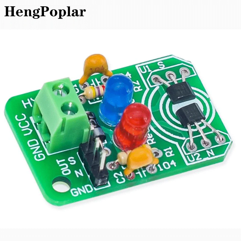 

Magnetic detection Hall magnetic induction sensor magnetic pole discriminator North and South Pole detection module DIY parts