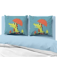 Cartoon Pillow cover Luxury Decorative pillow case for sofa Bedding Pillowcase lovely Dinosaur Pillowcovers for kids baby rain