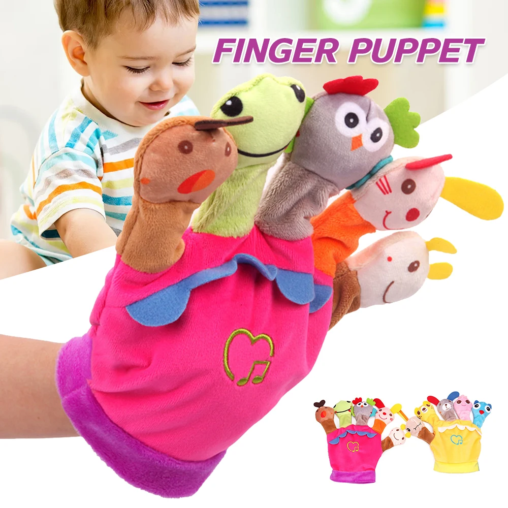 

Искусственные плюшевые игрушки на палец, говорящая история, музыкальная шкатулка, Интерактивная игрушка для детей, обучающая игрушка, ручн...