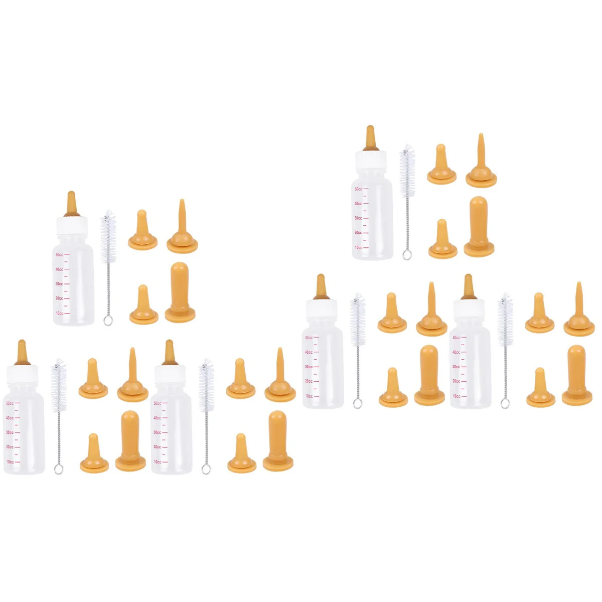 

6 Sets Feeding Bottle Silicone Baby Pet Supplies Cat Milk Dispenser Newborn Puppy Bottles Medicine Silica Gel Dog Feeders Nurse