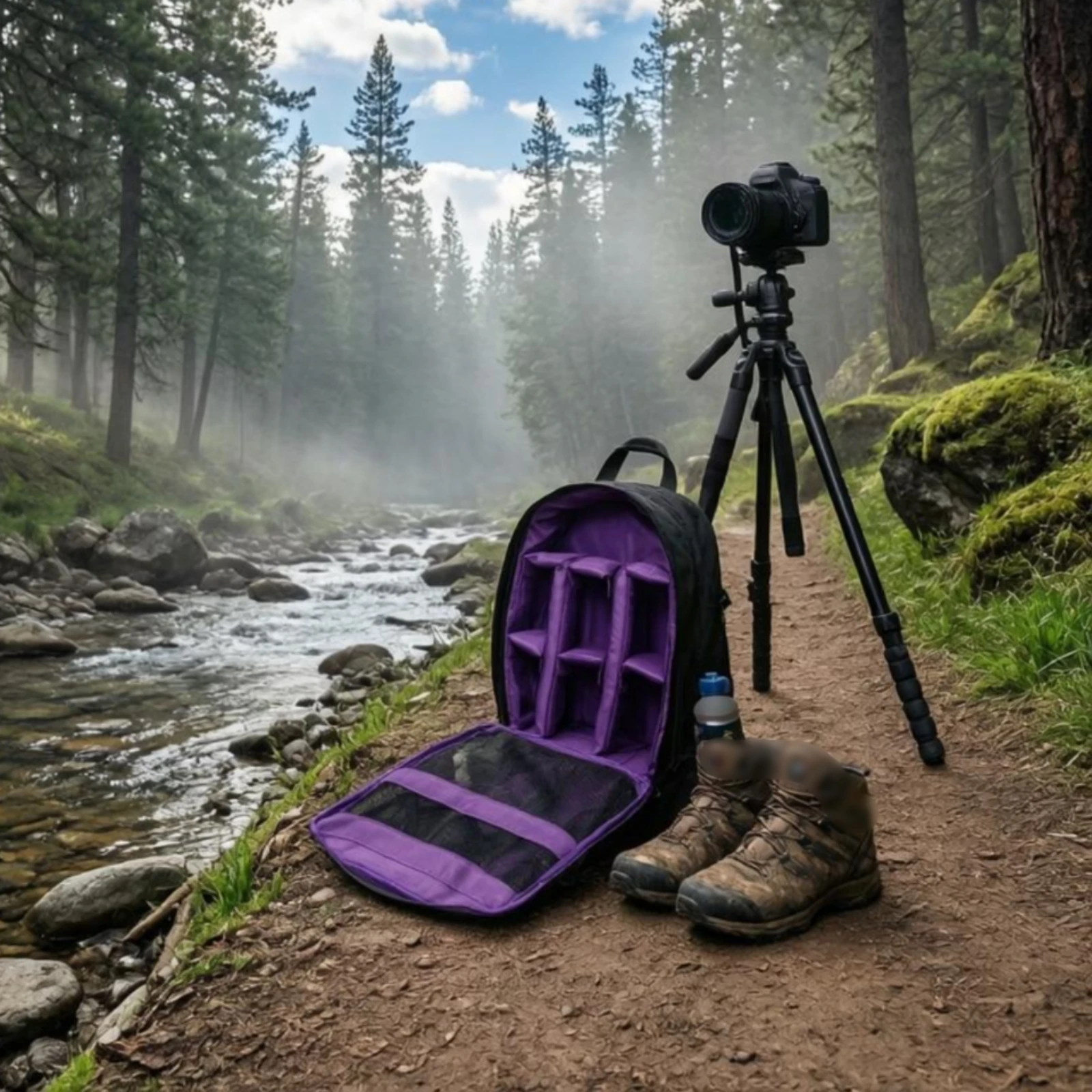 Фотосумка-рюкзак водонепроницаемая для DSLR-камер, с регулируемыми разделителями, ударопрочная, для фотографов и активного отдыха (art.: 3920db766562c) - 3920db766562c