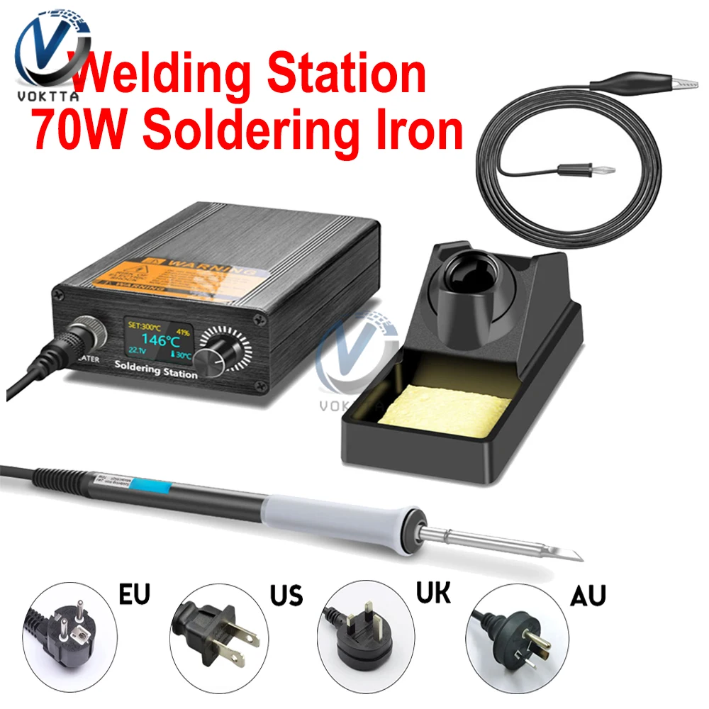 

70W Soldering Iron Electronic Soldering Station Iron LCD Digital Display Welding Iron Quick Heating Repair Welding Station