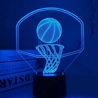 3d basketball night light backboard illusion hoop lamp for kids room home xmas birthday gifts for boy man friends with 16 color