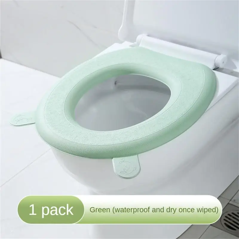 

Paste Style Toilet Cover Four Seasons Convenient Silica Gel Bathroom Home Cushion Sticker Toilet Seat Cushion Easy To Clean