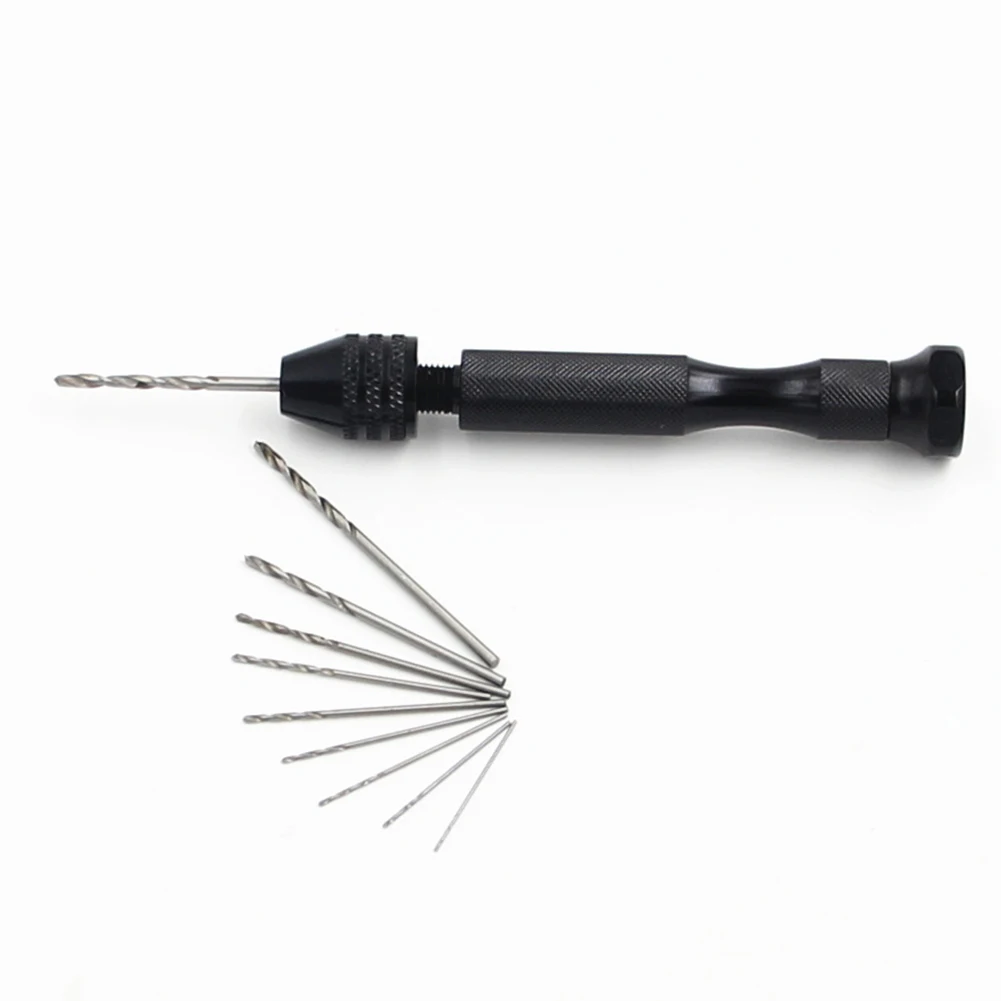 

Rotary Tool Mini Manual Twist Drill Bit Aluminum Alloy 0.3-3.4mm Hand Drill For Wood Diamond Linden Horn Rubber Models Tool Part