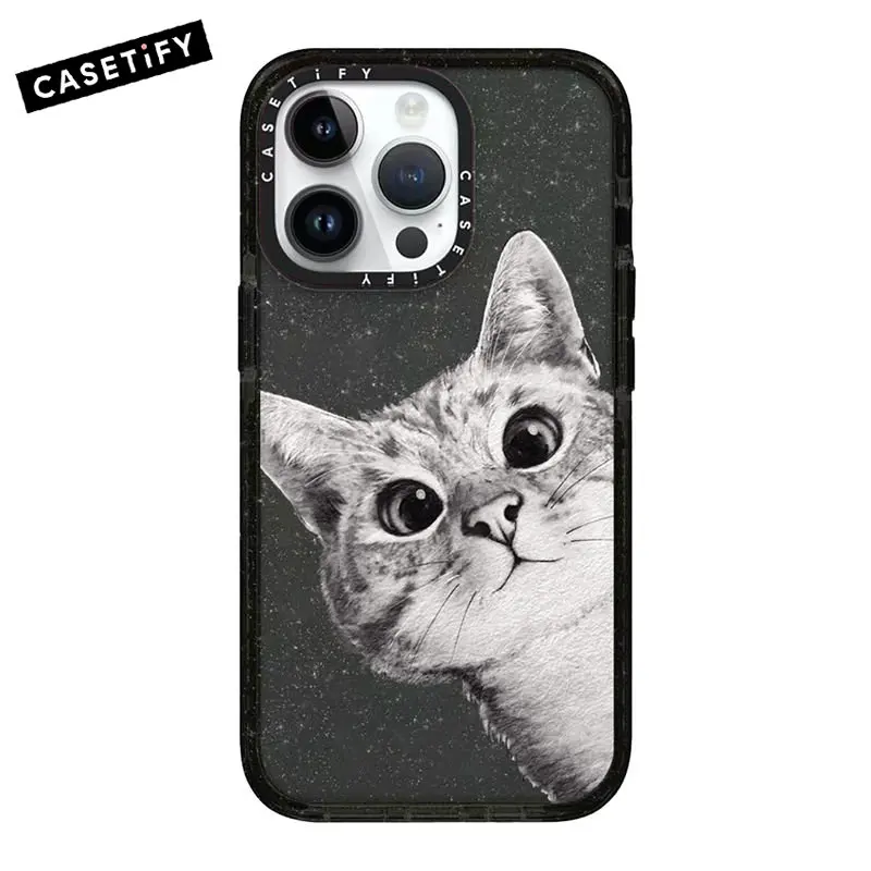 

CASETIFY Probe Cat High-grade TPU Cases for iPhone 13 12 14Pro Max 14Pro 13Pro 12Pro Lady Girl Anti-drop Soft Clear Cover F0415