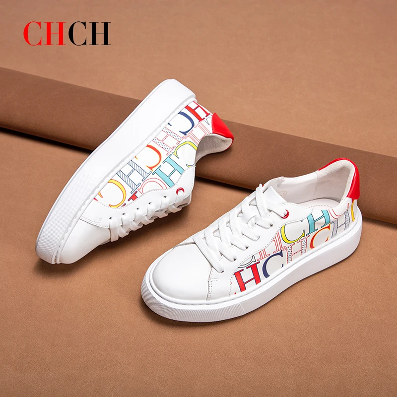 For Woman Shoes CHCH Graffiti Girls Breathable Sneakers Round Casual Outdoor Ladies Summer Luxury Upscale Balancea shoes Flats