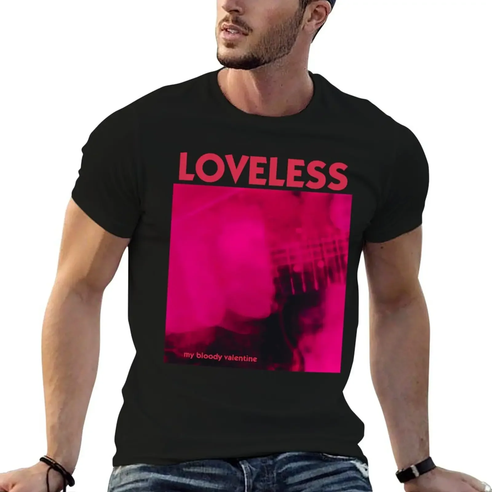 Футболка Loveless My Bloody Valentine топы больших размеров индивидуальный дизайн белые