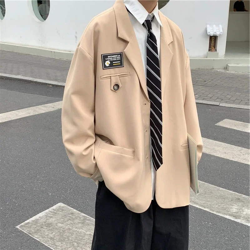 Весенне-осенние костюмы Dk мужские пиджаки комплект из трех предметов Jk мужская