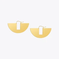 enfashion vintage big circle dangle earrings matte gold color fan earings drop earrings for women long earring jewelry brinco