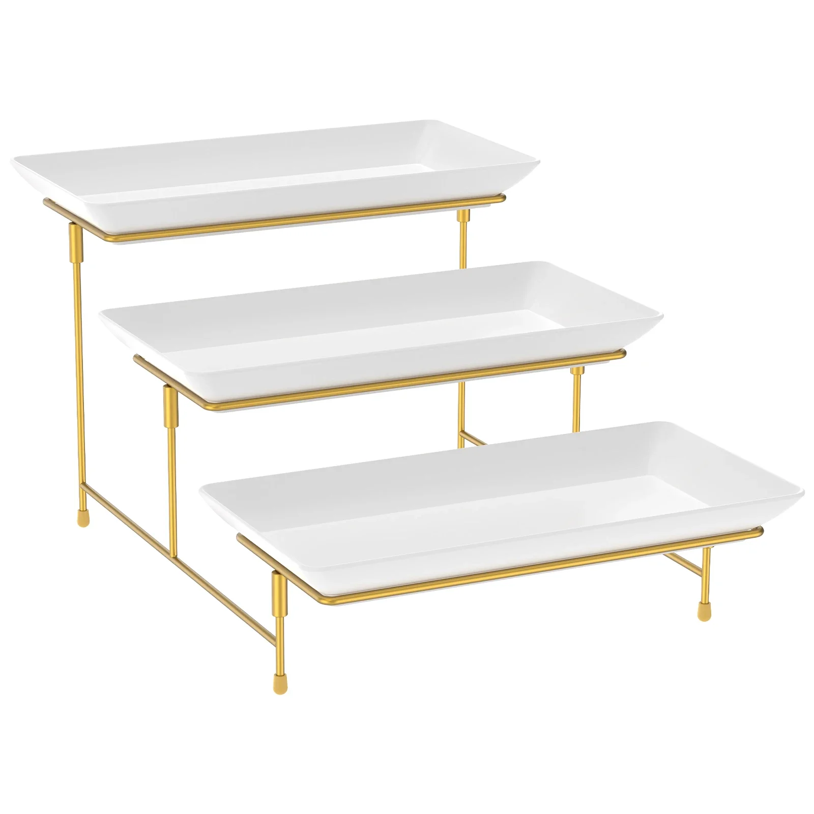 

3-уровневый металлический поднос для фруктов и десертов