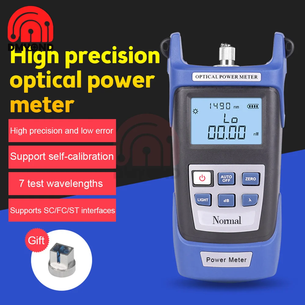 

Handheld Optical Power Meter Optical Fiber Tester Optical Attenuation Test 850/980/1300/1310/1490/1550/1625nm High Precision