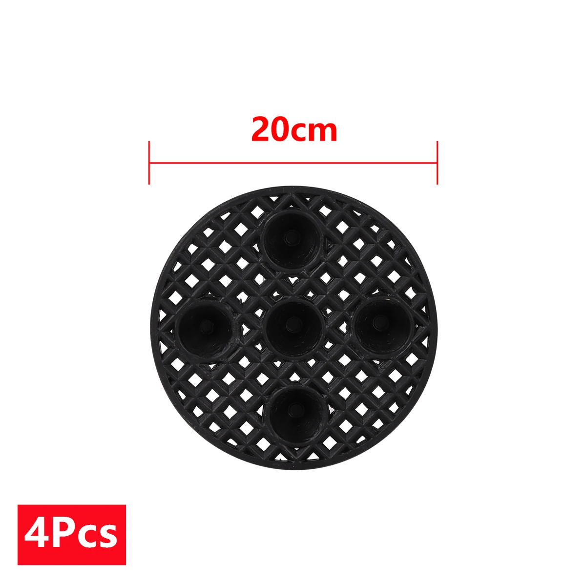 Подставка для горшков пластик черный 20/30/40 см 4/8 шт