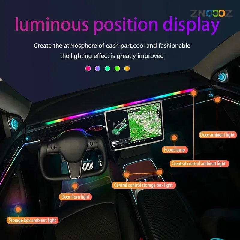 Для Hyundai 64 цвет симфония RGB Автомобильная фотография интерьер окружающей среды