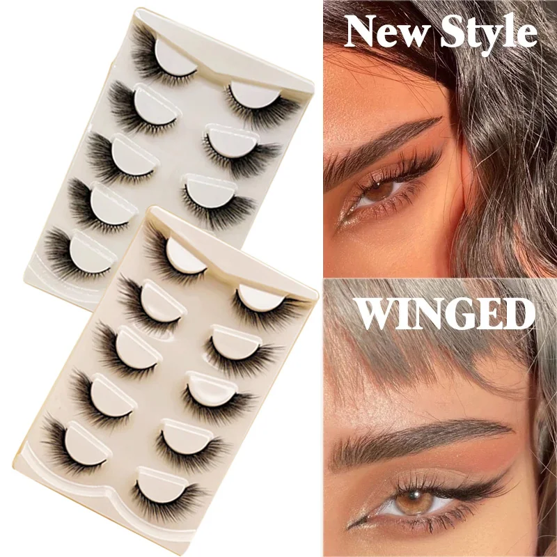

3D Winged Eyelash Cross Long End Eye Elongated Lash Extension Fake Eyelashes Cat Eye Makeup Natural Reusable False Eyelashes