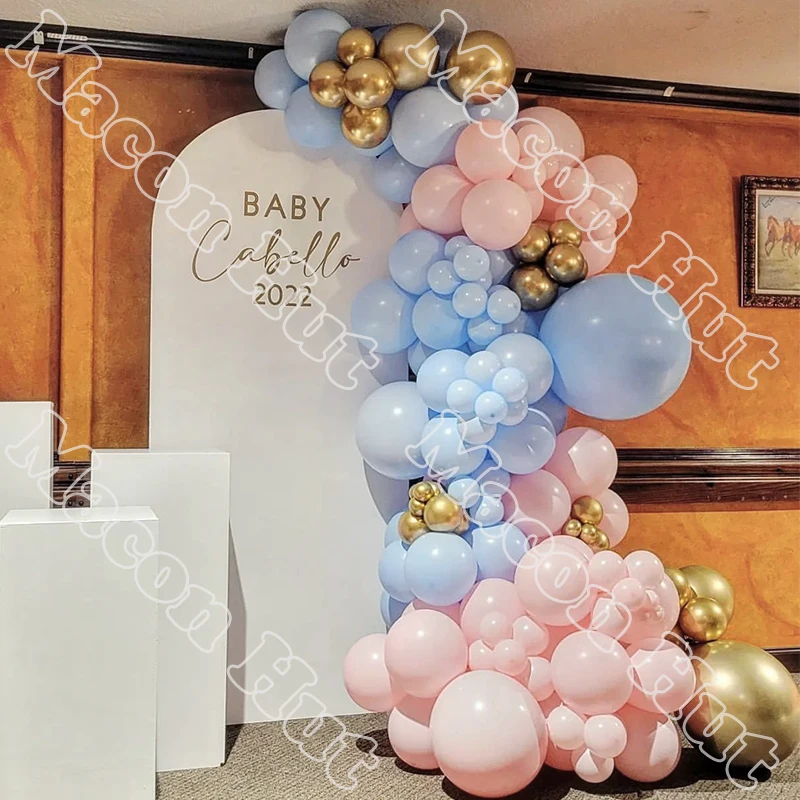 

151pcs Macaron Blue Golden Latex Balloon Birthday Wedding Party Backdrop Baby Shower Arch Decoration Celebration Events Garland