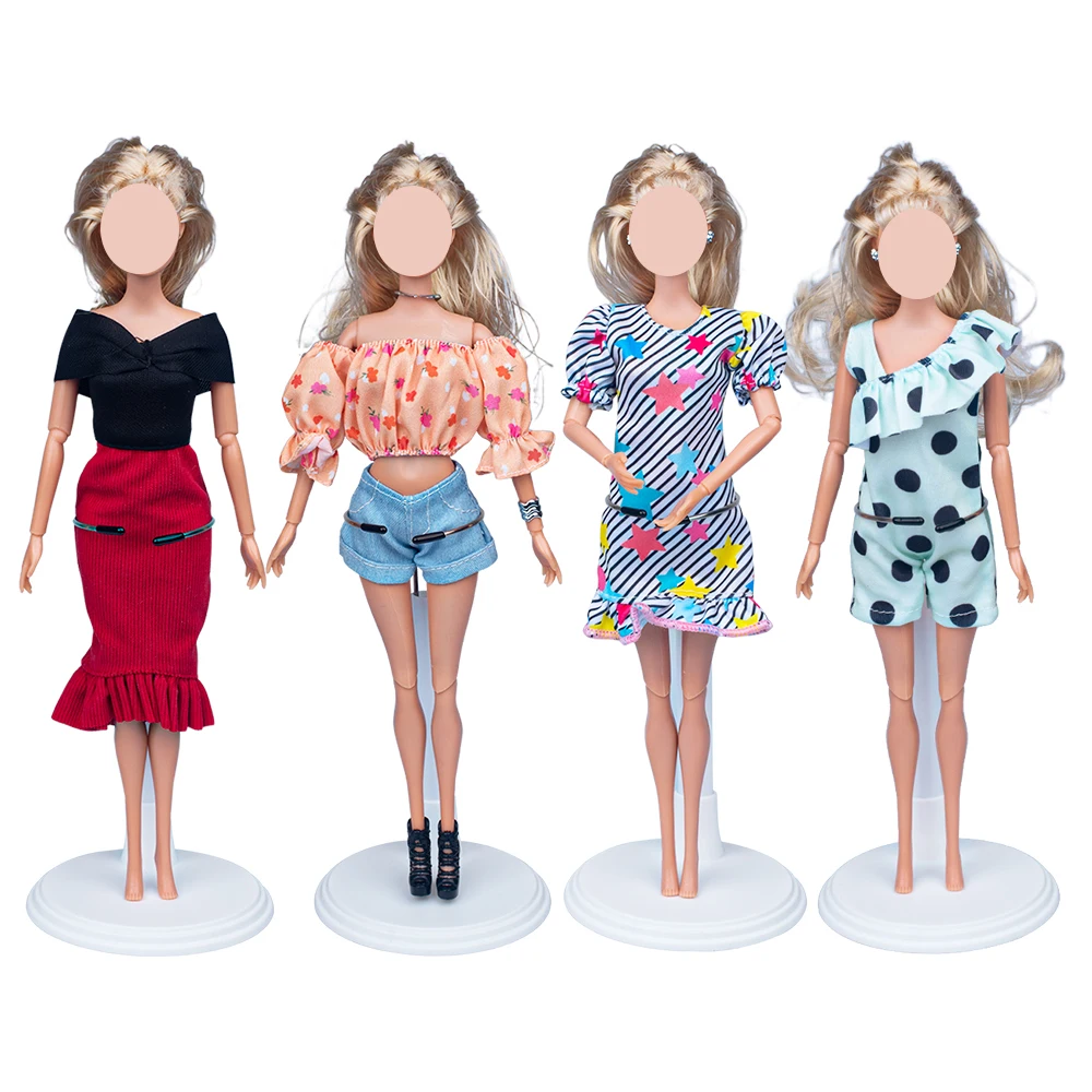 cienka lalka 30 см 6-точечная игрушка мини-студентка юбка JK модная одежда белая рубашка 11