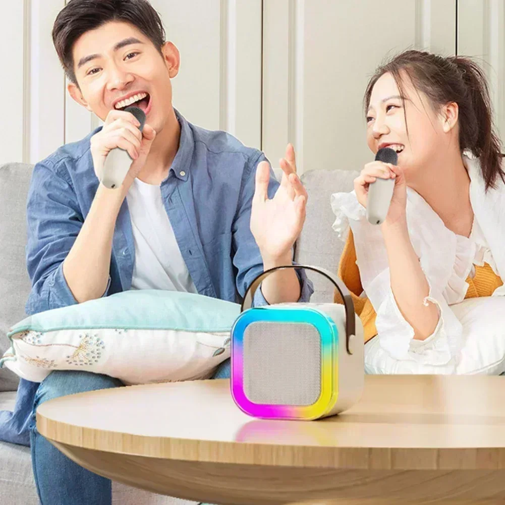 Беспроводной динамик для караоке RGB Light Bluetooth-микрофон K12 Домашний караоке-машина