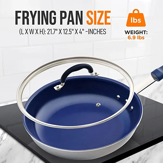

12 Large Skillet Nonstick Frying Pan - NCFRLD12