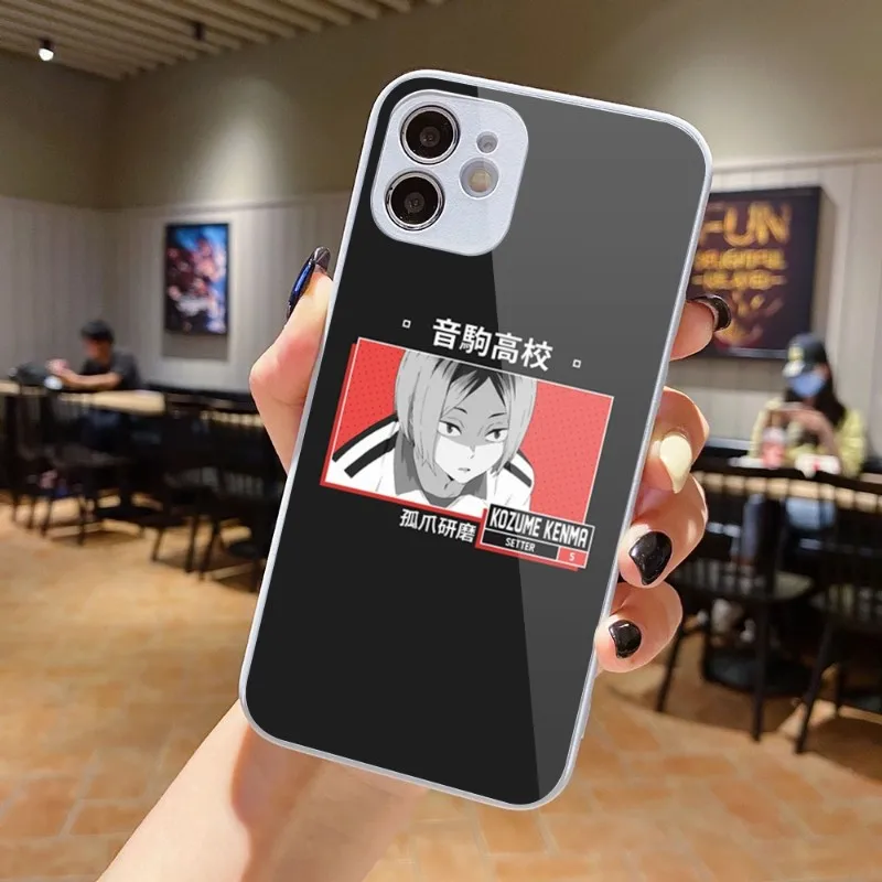 Чехол Haikyuu Hinata для IPhone 14 13 12 11 Pro Max X XR XS 8 7 Plus чехол телефона из жидкого стекла |