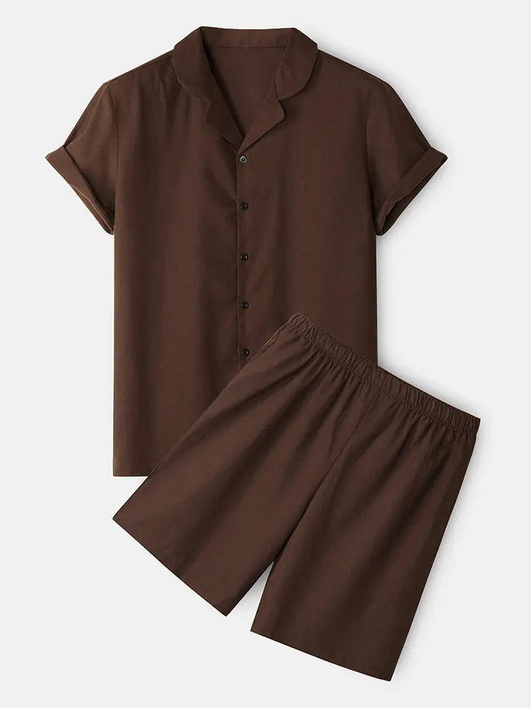 

Men Outfit Set 2022 Summer New Men's Shorts Suit Casual Fashion Short Sleeve Shirt + Shorts 2 Piece Set