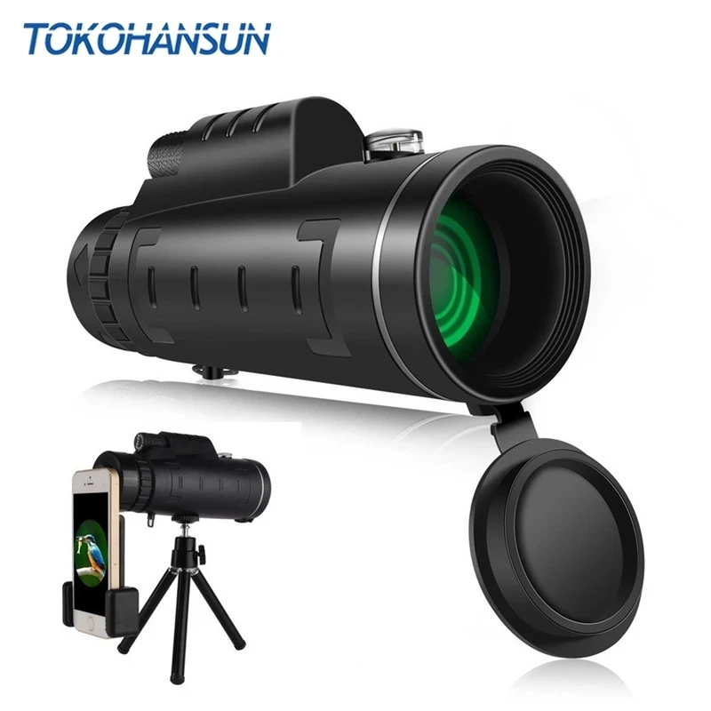 

TOKOHANSUN Mobile Phone Camera Lens 40x60 Telescope Telephoto Lenses + 3in1 Fish eye Wide Angle macro lens for cell phone