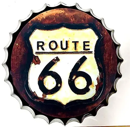 Королевский жестяной знак крышка для бутылки металлический Route 66 диаметр дороги