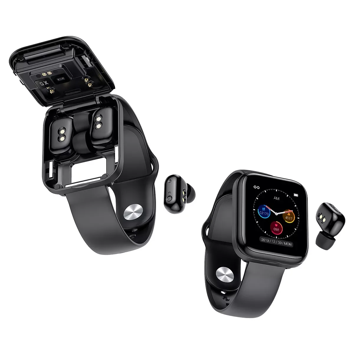 

X5 Smart Watches Bluetooth Earphone Tws Earbuds True Wireless Smartwatch Bracelet Band Wristbands Fitness