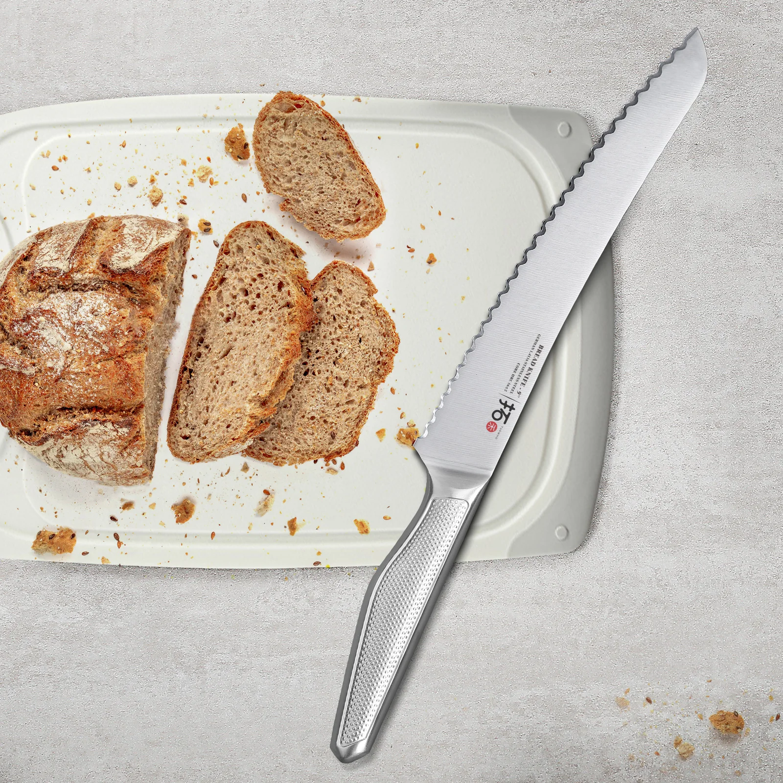 

9 дюймовый нож для хлеба TURWHO из высокоуглеродистой немецкой нержавеющей стали 1.4116 Профессиональные Кухонные шеф-ножи для сыра